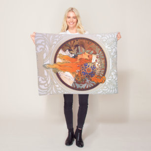 Alphonse Mucha Fleece Blanket