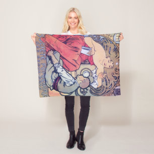 Alphonse Mucha Fleece Blanket