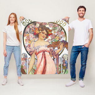 Alphonse Mucha Fleece Blanket