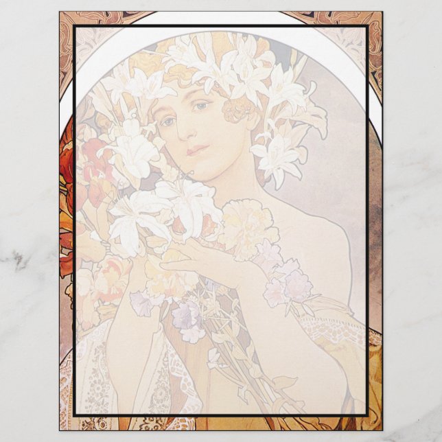 Alphonse Mucha Flower (Front)