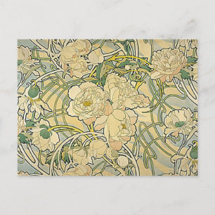 Alphonse Mucha - Flowers Postcard
