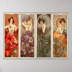 Alphonse Mucha, Four Precious Stones  Poster