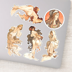Alphonse Mucha Four Seasons and Bonus Circle