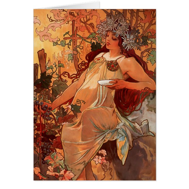 Alphonse Mucha, Four Seasons, Autumn (Front)