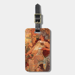 Alphonse Mucha, Four Seasons, Autumn Luggage Tag