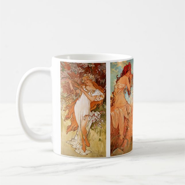 Alphonse Mucha, Four Seasons Coffee Mug (Left)