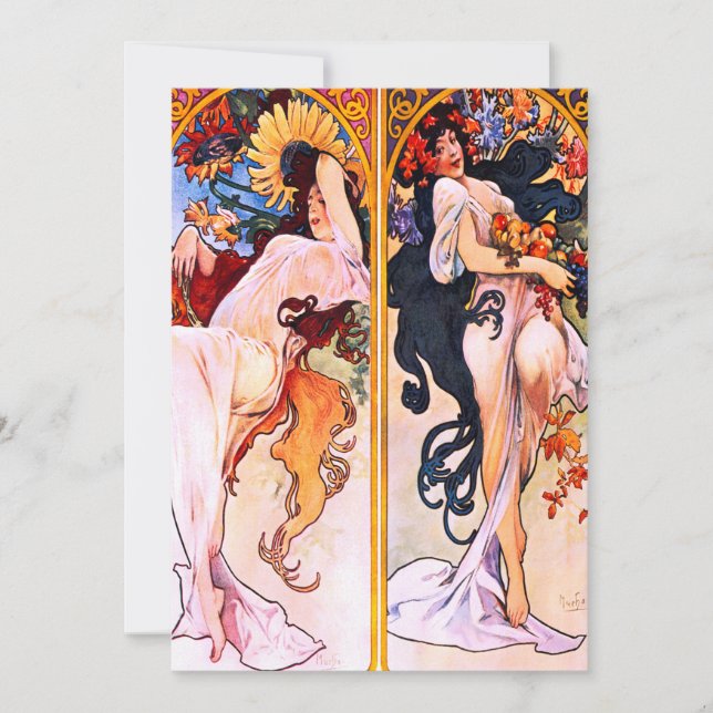 Alphonse Mucha - Four Seasons Invitation (Front)
