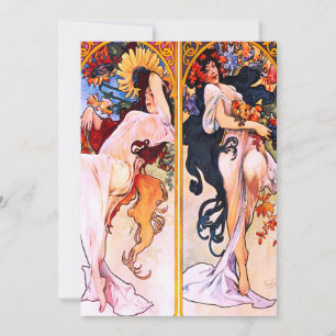 Alphonse Mucha - Four Seasons Invitation