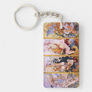 Alphonse Mucha Four Seasons Key Chain