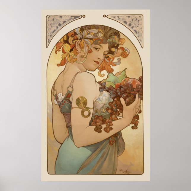Alphonse Mucha Fruit 1897 CC0106 Poster (Front)