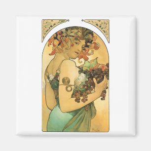 Alphonse Mucha ~ Fruit. 1897 Magnet