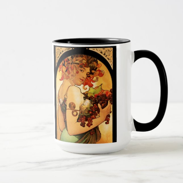 Alphonse Mucha Fruit Mug (Right)