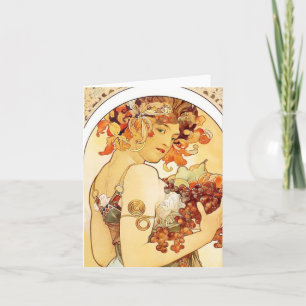 Alphonse Mucha "Fruit" Note Card