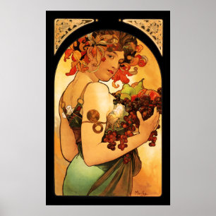 Alphonse Mucha Fruit Poster