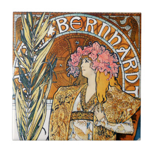 Alphonse Mucha Gismonda Tile