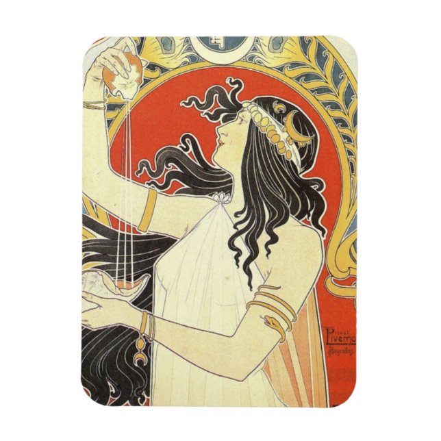 Alphonse Mucha Goddess Art Magnet (Vertical)