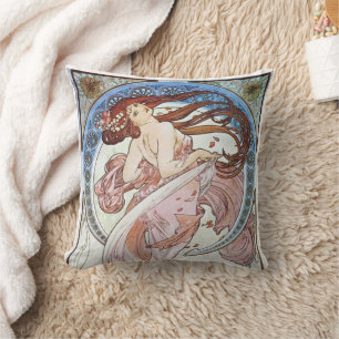 Alphonse Mucha Goddess Cushion