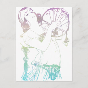 Alphonse Mucha Gypsies Postcard