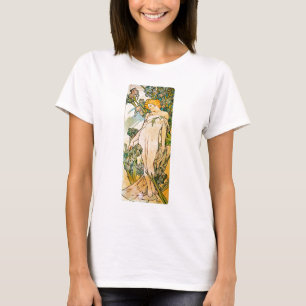 Alphonse Mucha - Iris WB T-Shirt