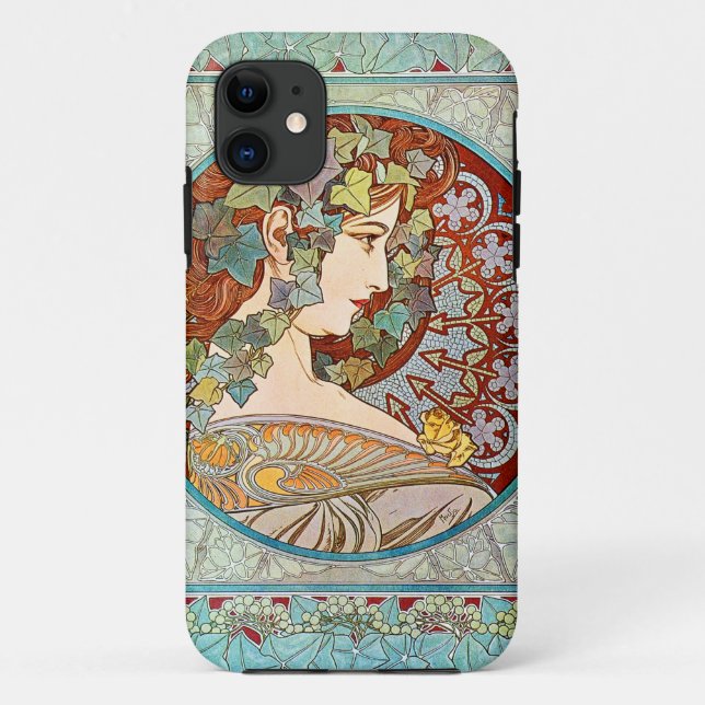 Alphonse Mucha Ivy Case-Mate iPhone Case (Back)