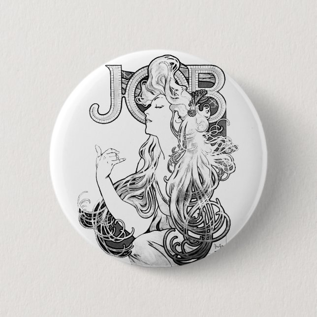 Alphonse Mucha JOB ISOGS 6 Cm Round Badge (Front)