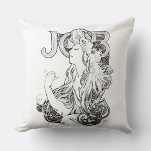 Alphonse Mucha JOB ISOGS Cushion