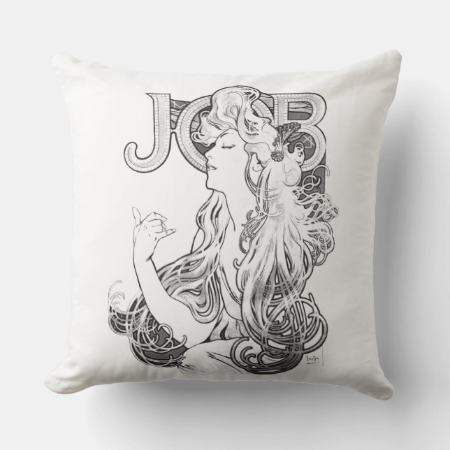 Alphonse Mucha JOB ISOGS Cushion (Front)