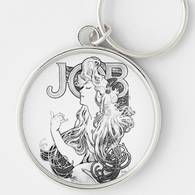 Alphonse Mucha JOB ISOGS Key Ring (Front)