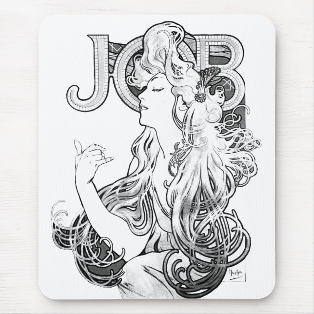 Alphonse Mucha JOB ISOGS Mouse Pad (Front)