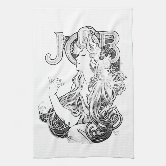 Alphonse Mucha JOB ISOGS Tea Towel (Vertical)