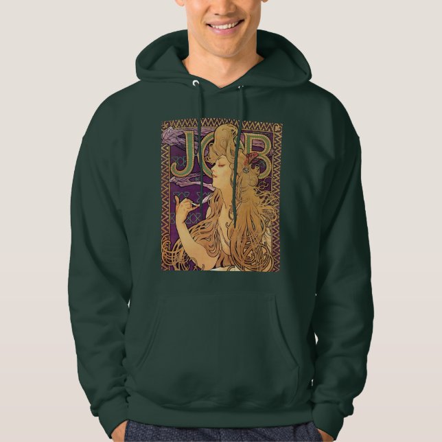Alphonse Mucha , JOB Parka Hoodie (Front)