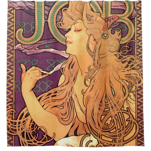 Alphonse Mucha - Job Shower Curtain (Front)