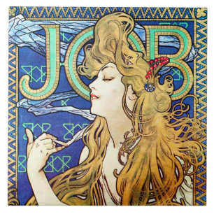 Alphonse Mucha JOB Tile
