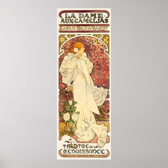 Alphonse Mucha Lady of the Camelias Poster (Front)