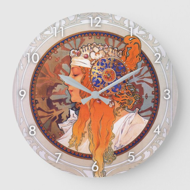 Alphonse Mucha Large Clock (Front)