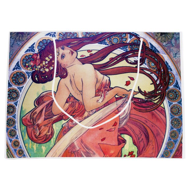 Alphonse Mucha Large Gift Bag (Front)