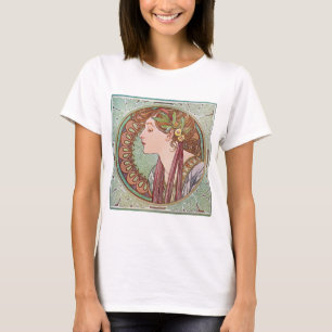 Alphonse Mucha Laurel Art Nouveau Top T-shirt
