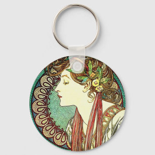 Alphonse Mucha Laurel Key Chain