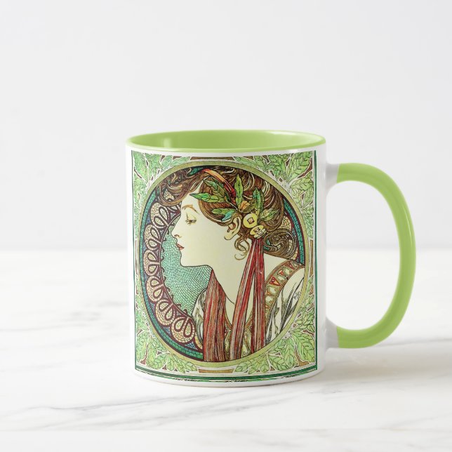 Alphonse Mucha Laurel Mug (Right)