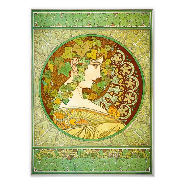 Alphonse Mucha Laurel Print (Front)