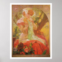 Alphonse Mucha. Lefevre-Utile, Sarah Bernhardt