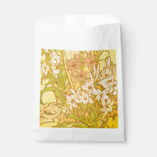 Alphonse Mucha Lily Flowers Pattern: Art Nouveau Favour Bag