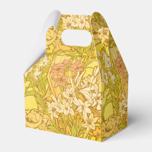 Alphonse Mucha Lily Flowers Pattern: Art Nouveau Favour Box