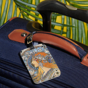 "Alphonse Mucha" Luggage Tag