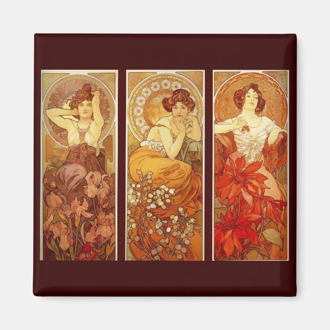 Alphonse Mucha Magnet (Front)