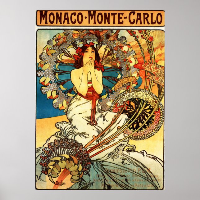 Alphonse Mucha - Monaco Monte Carlo Poster (Front)
