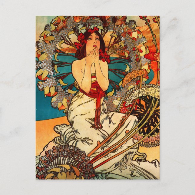 Alphonse Mucha Monte Carlo Postcard (Front)