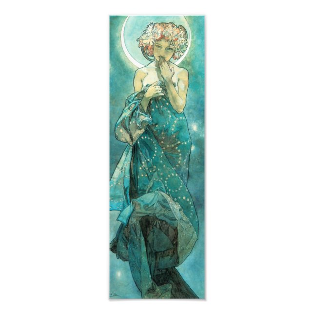 Alphonse Mucha Moonlight Clair De Lune Art Nouveau Photo Print (Front)
