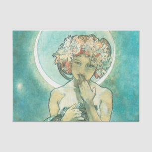Alphonse Mucha Moonlight Clair De Lune Art Nouveau Tissue Paper