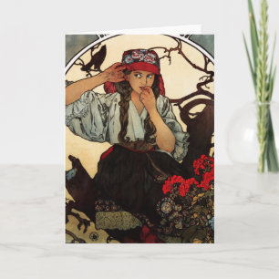 Alphonse Mucha Moravian Teachers Choir Card
